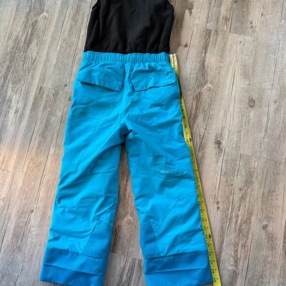 Spyder Kids Unisex Ski Snowboard Bib Pants Blue Black Sz 6 Fleece Top Waterproof - Picture 4 of 7